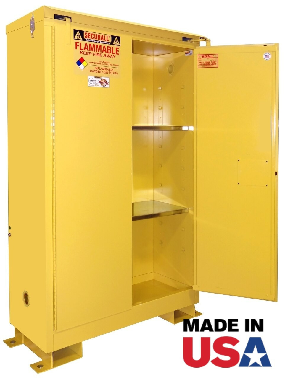 Securall Outdoor Safety Cabinet 45 Gal. Self Latch Safe T Doors