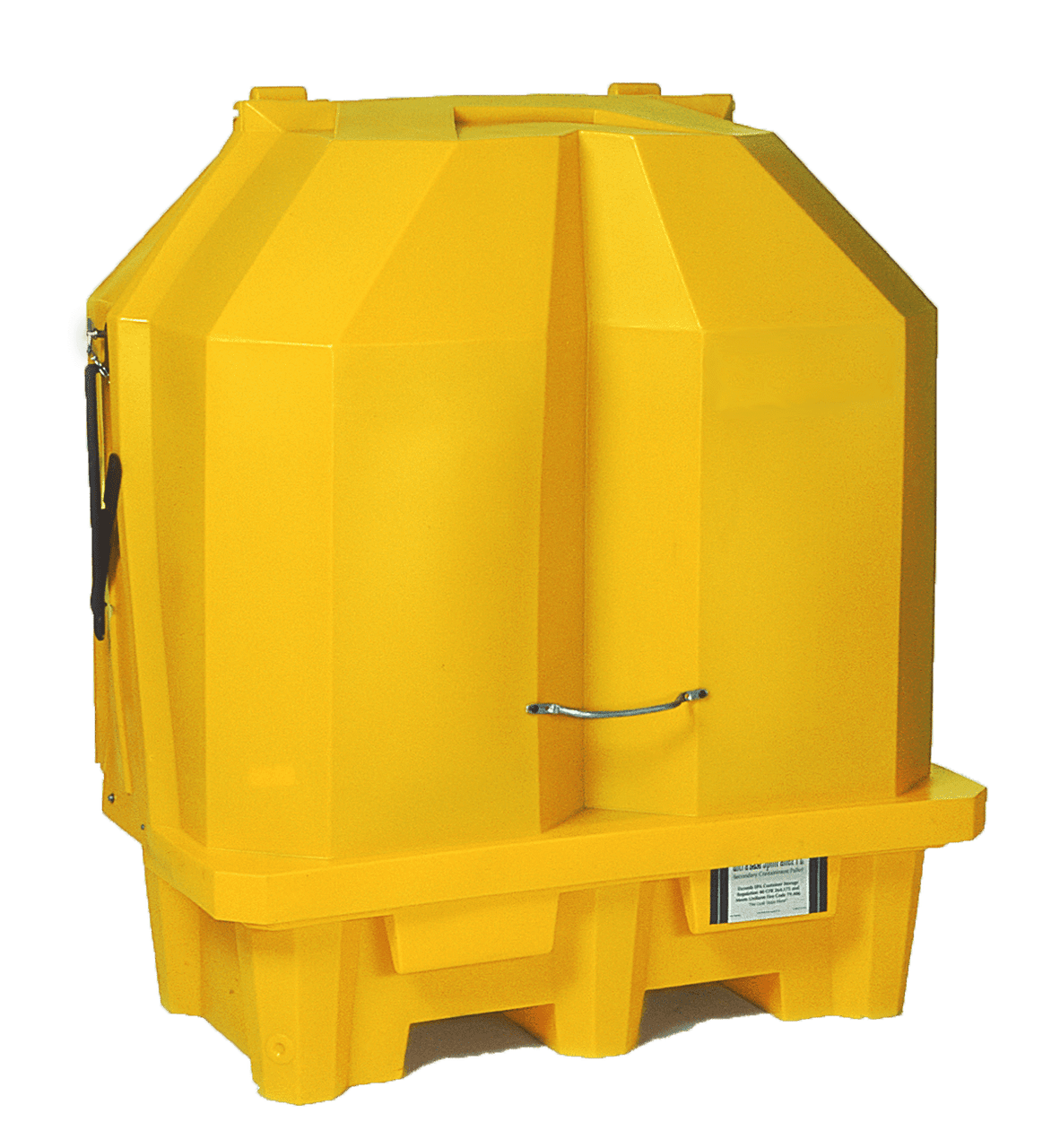 UltraTech 1045 Polyethylene Drum Tray Without Grate - 22.8 Gallon Capacity, Yellow