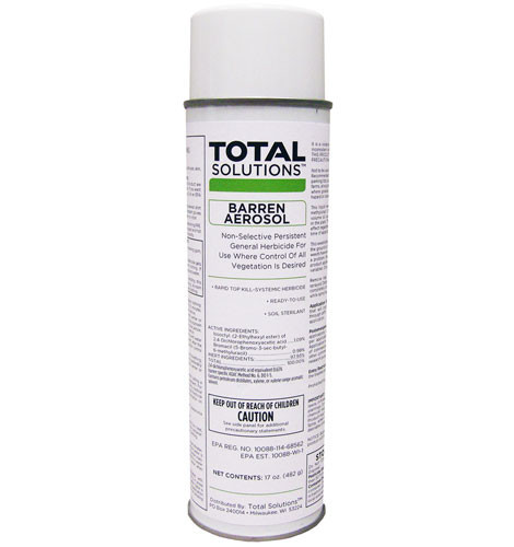 Barren Aerosol Weed Killer - Total Kill Soil Sterilant 12 Cans/Case