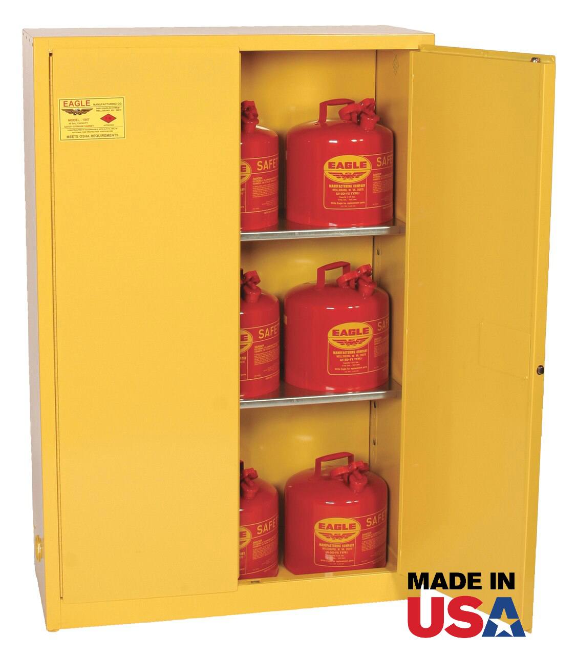 Eagle 4510x Flammable Safety Cabinet 45 Gallon Self Close Cabinet 4510 Specials