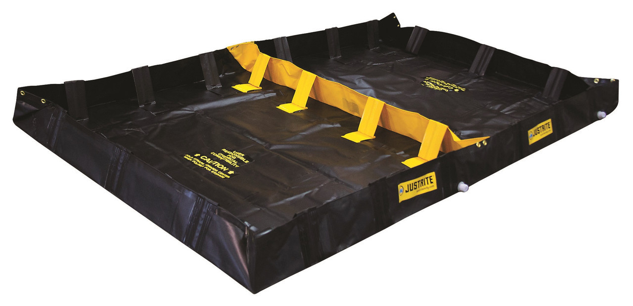 Justrite Decon QuickBerm® 6'W x 10'L x 8"H 2 Zone Interstate Products Inc.
