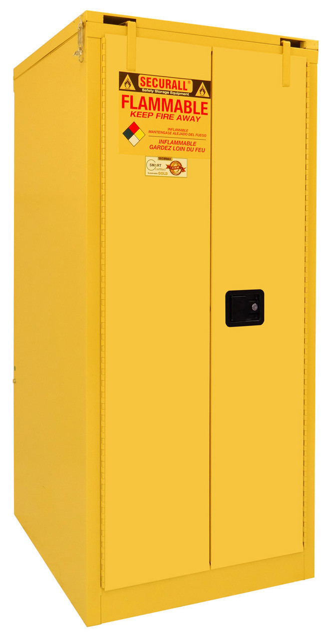 Securall 60 Gallon Flammable Safety Cabinet, Self Close Safe-T Door