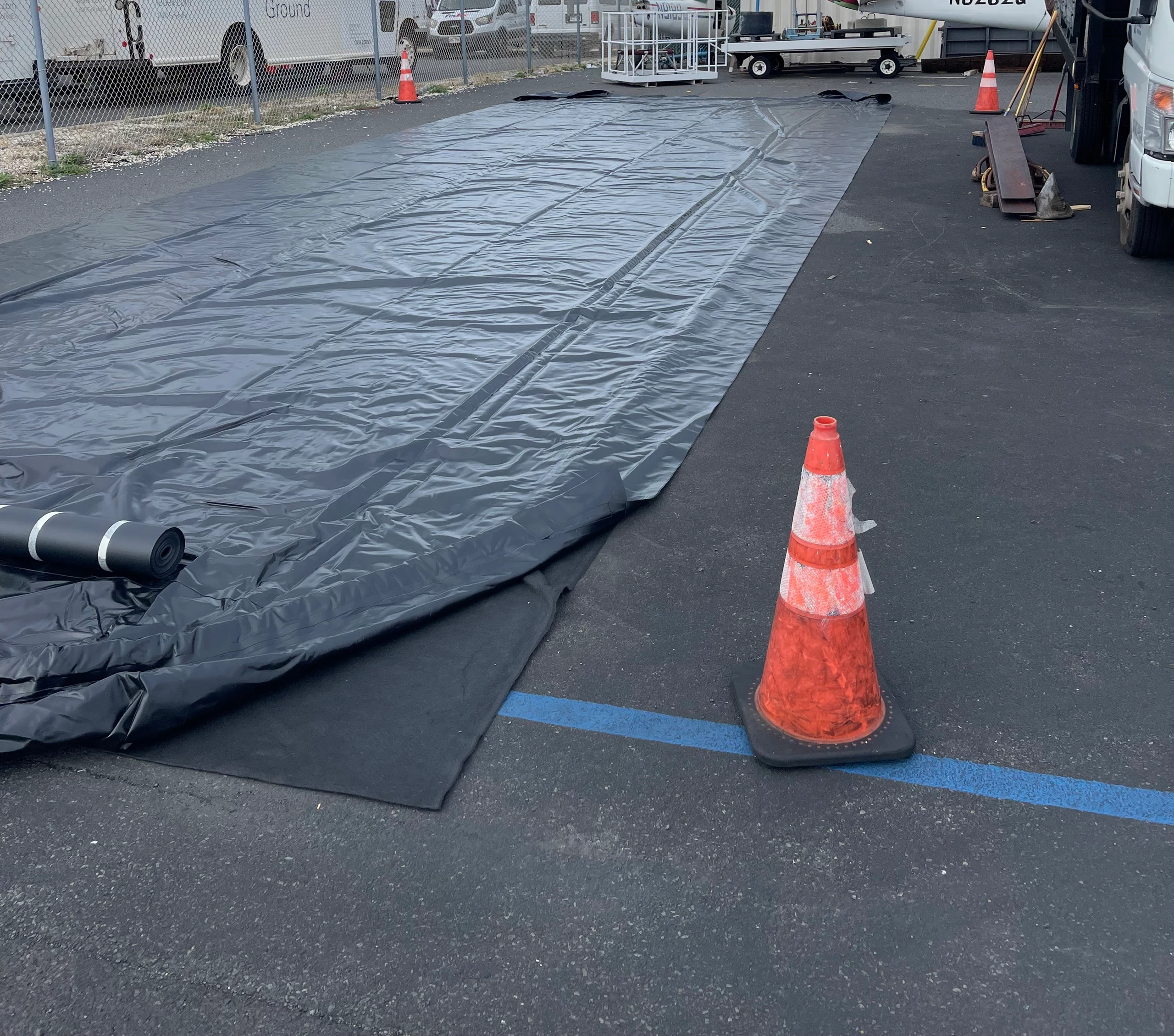 Drive Thru Spill Containment Berm - 12' x 36' x 18