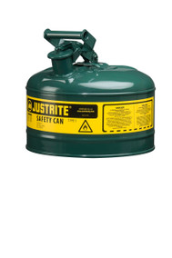 Justrite Green 2.5 Gallon Safety Can