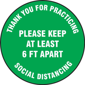 Social Distancing Floor Sign