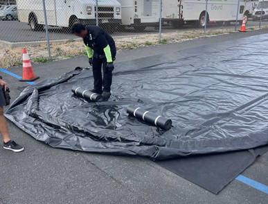 Drive Thru Spill Containment Berm - 14' x 54' x 12"