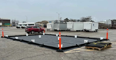 Foam Wall Spill Containment Berm - 8' x 8' x 4"