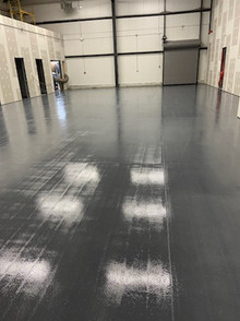 Entire Floor Coated with Non-Slip Aggregate Mixture
