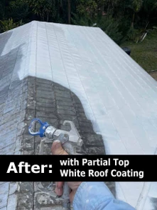After with Partial Top White Roof Coating