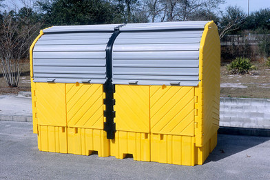 Outdoor Twin IBC Hard Top Containment Pallet
