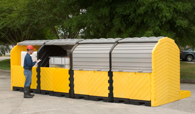 UltraTech Modular IBC Spill Pallets 1167 - 4 Tank, Outdoor Model