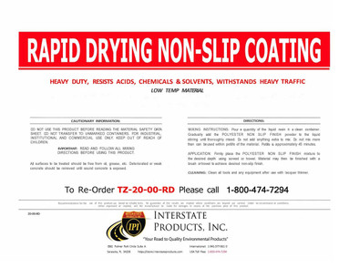 Rapid Drying Non Slip Coating