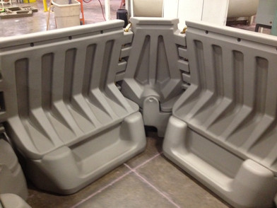 4 foot Poly Berm Interior Corner