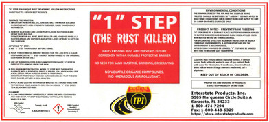 Rust Killer "1" Step Label