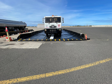 Auto Rise Drive Through Spill Containment Berm Low Profile - 14' x 54' x 18"