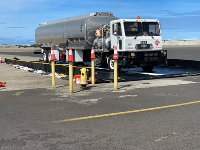 Auto Rise Drive Through Spill Containment Berm Low Profile - 14' x 54' x 18"