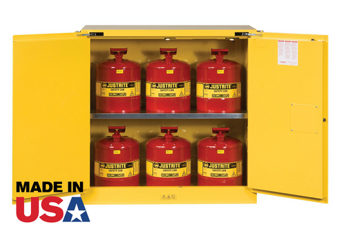 30 Gallon Flammable Cabinet with Safety Cans
