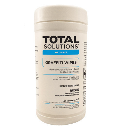 Graffiti Removal Wipes - 40 Count/6 Canisters Per Case