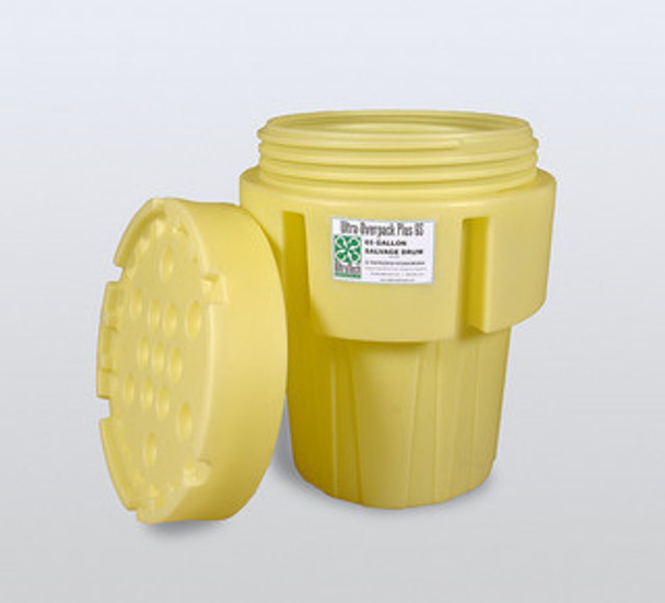 Ultra Overpack 65 Gal. Drum w/Screw Top Lid, Yellow