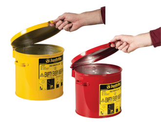 Justrite Countertop Oily Waste Cans