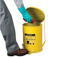Justrite Yellow Oily Waste Cans