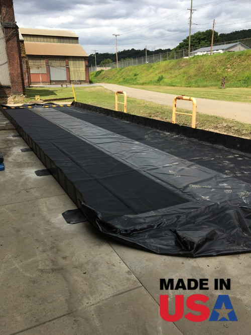 Drive Thru Spill Containment Berm 14' x 54' x 12" Easy Drive Spill Berm