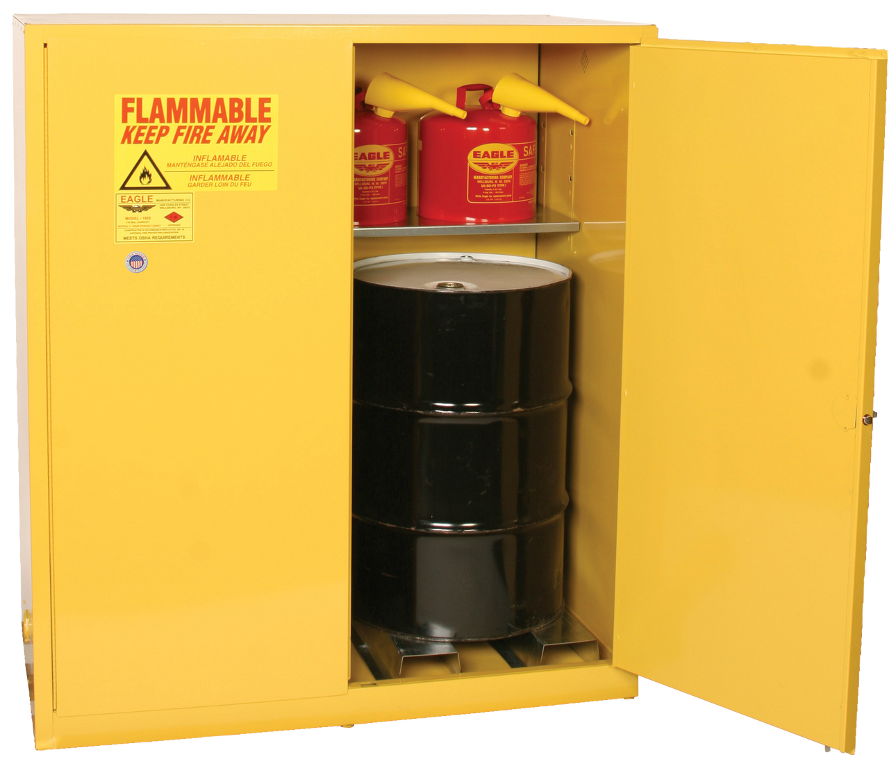 Eagle 1955 110 Gallon Vertical Drum Storage Safety Cabinet