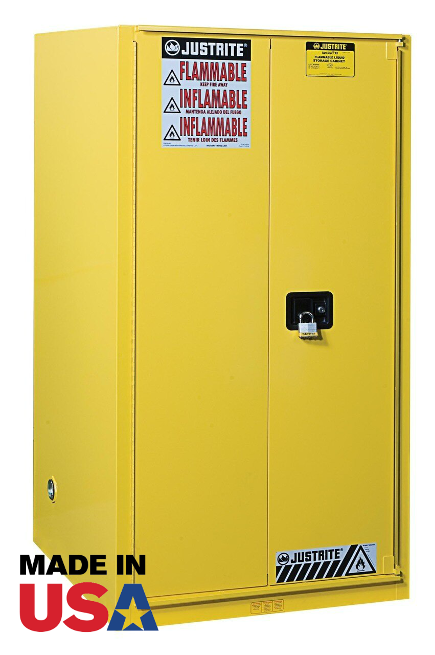 Justrite 896080 60 Gallon Sliding Door Flammable Safety Cabinet