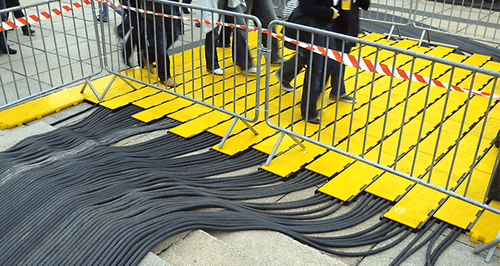 NEXT FIVE 前掛け Cable Protector - AMS® 5 Channel Center Section - Yellow/Black