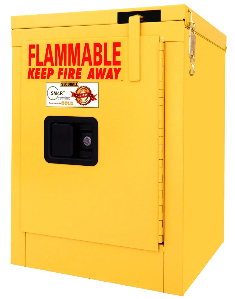 Hazardous material storage cabinet