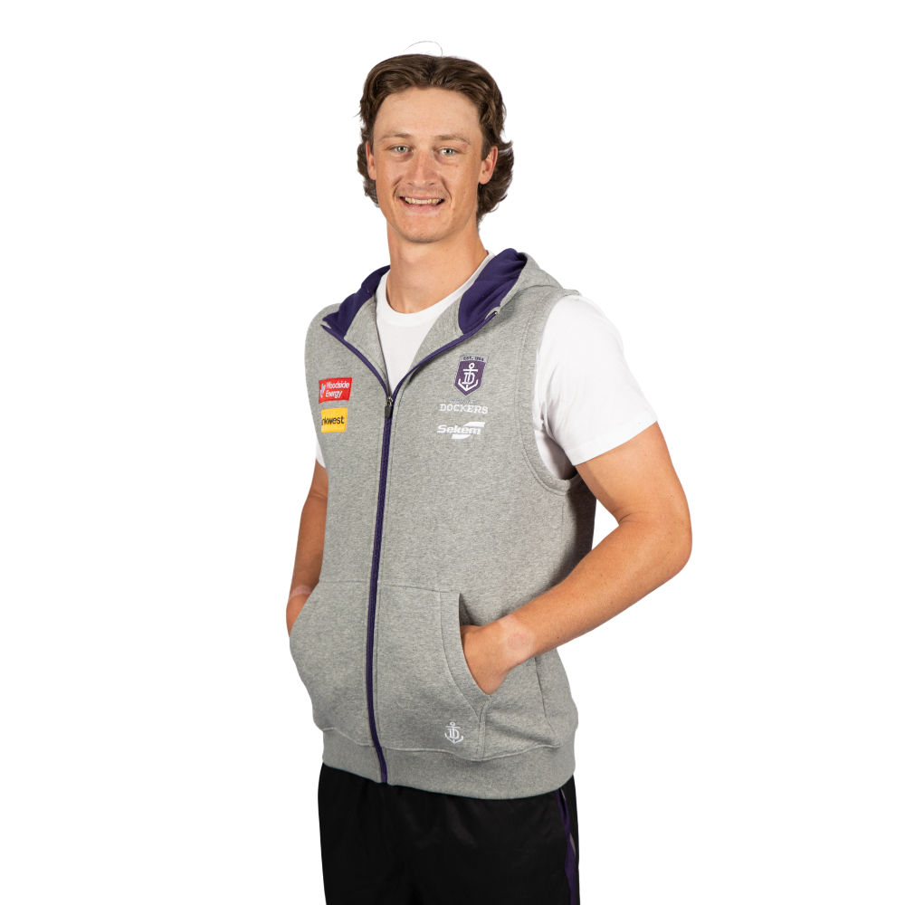 2026 Sekem Men's Sleeveless Hoodie - The Dock, Fremantle Dockers