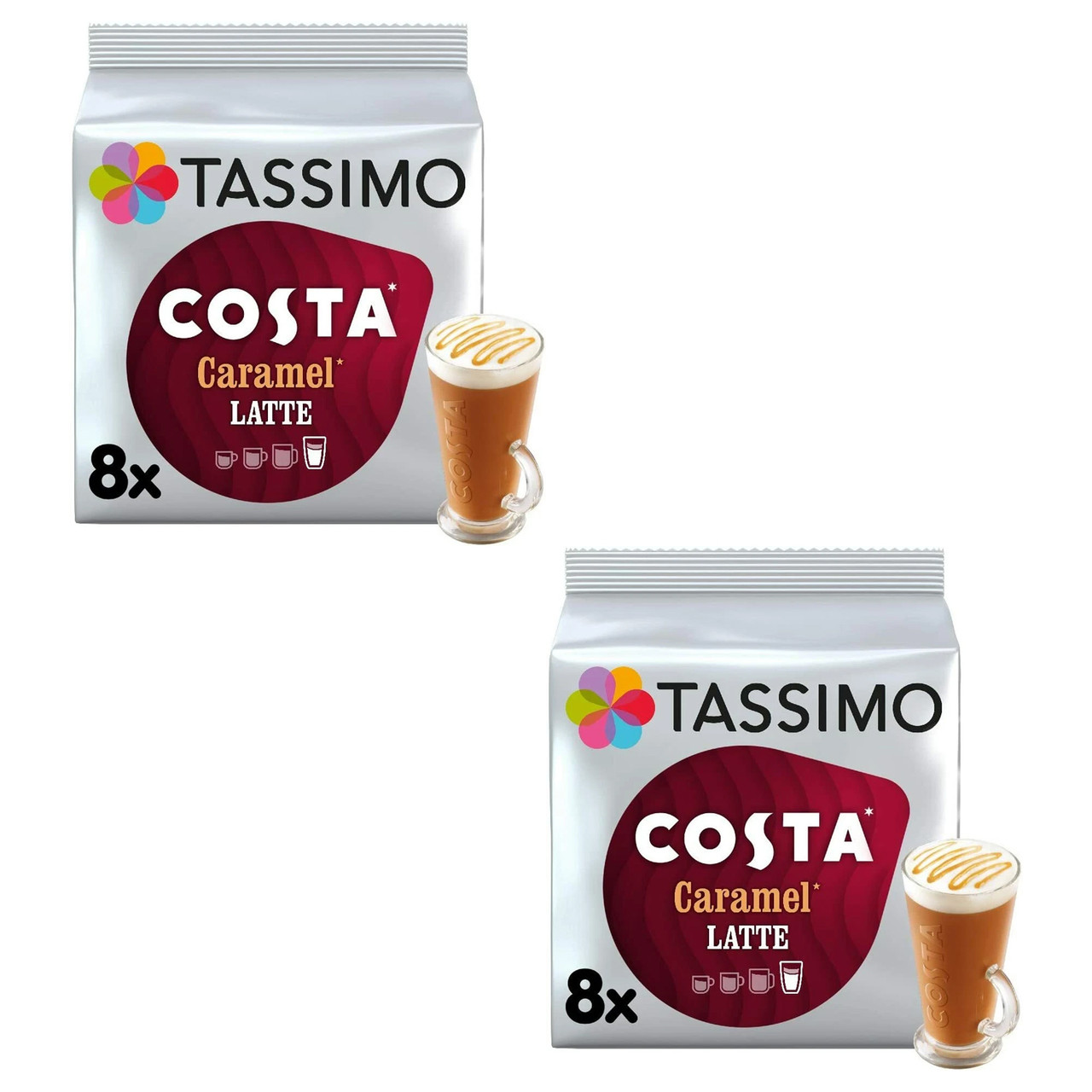 Tassimo Costa Caramel Latte 16 discs, servings