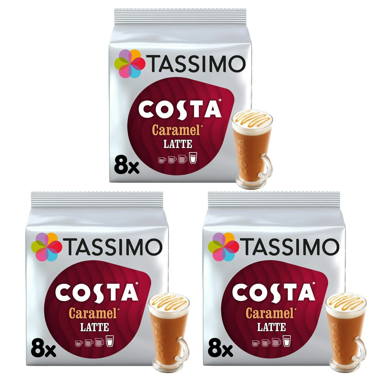 Tassimo Costa Caramel Latte 16 discs, servings - Main Image