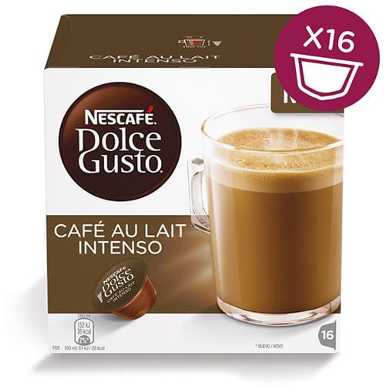 Dolce Gusto Cafe Au Lait Intenso 50 & 100 Capsules