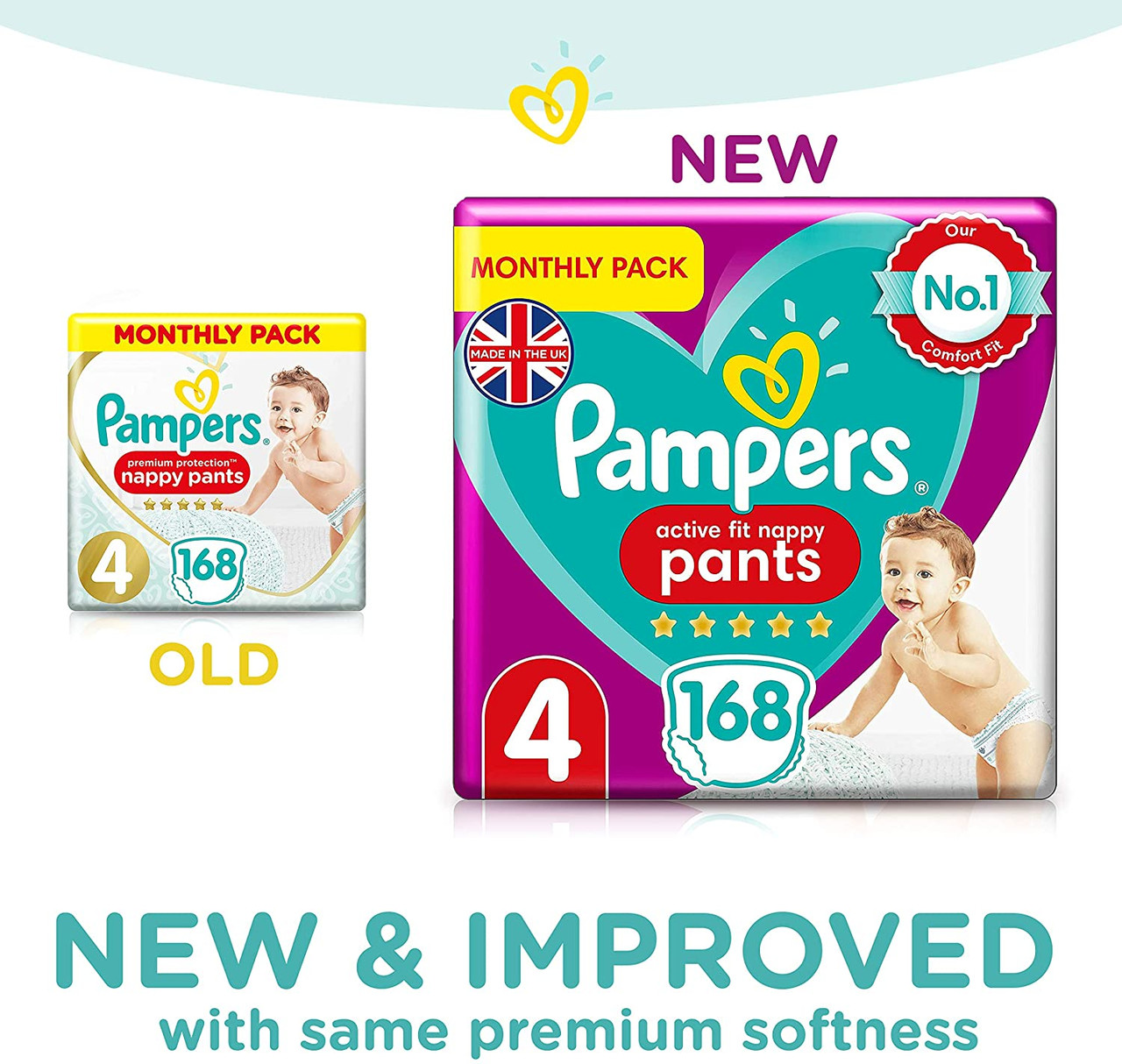 Pampers Size 4 Active Fit Nappy Pants