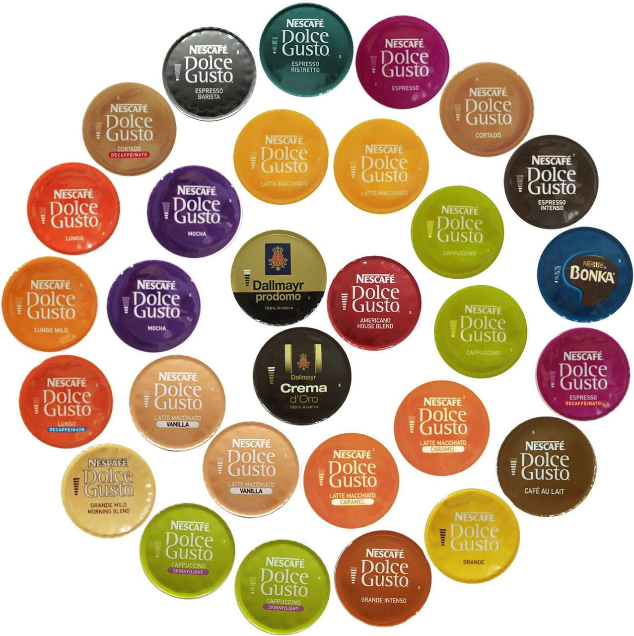 Dolce Gusto 44 Coffee Pods Flavour Variety Pack, Taster Pack, 44 Pods