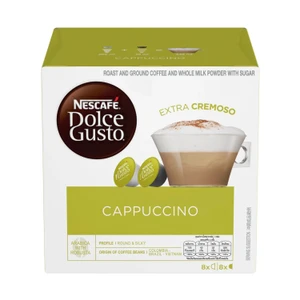 Dolce Gusto Cappuccino pods offer rich espresso and creamy milk flavour. Buy online today and enjoy your favourite coffee at home.
