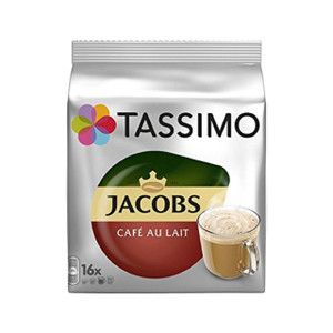 TASSIMO Jacobs Cafe Au Lait Coffee T-Discs available now TASSIMO Jacobs Cafe Au Lait Coffee T-Discs available now