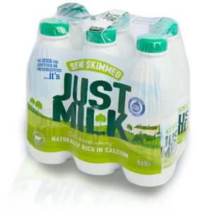 Buy Just Milk Semi-Skimmed 6 x 1L at best price Buy Just Milk Semi-Skimmed 6 x 1L at best price