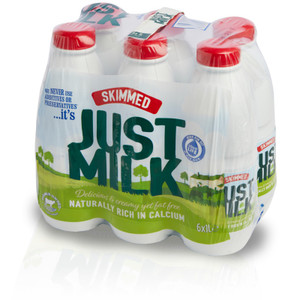 Buy Just Milk Skimmed 6 x 1L Carton at best price Buy Just Milk Skimmed 6 x 1L Carton at best price
