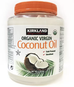 Kirkland Coconut Oil Unrefined Virgin Cold Pressed 100% Pure 2.38kg Tub Kirkland Coconut Oil Unrefined Virgin Cold Pressed 100% Pure 2.38kg Tub