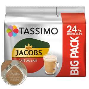 TASSIMO Jacobs Cafe Au Lait Coffee 24 T-Discs TASSIMO Jacobs Cafe Au Lait Coffee 24 T-Discs