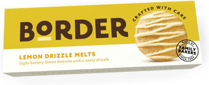 Border Biscuit Lemon Drizzle Melts 135g  - Made with Real Butter & Lemon Zest - Delicious, Refreshing Treat - Perfect Food Gift for Biscuit Lovers