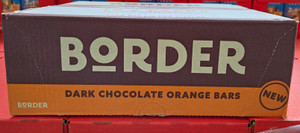 BORDER  DARK CHOCOLATE ORANGE BARS 18 x 144G BEST BEFORE: MAY 26
