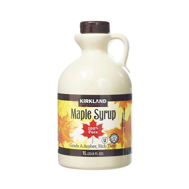 Add rich Canadian flavour to pancakes and waffles with Kirkland Signature Maple Syrup, a pure Grade A Amber 1L bottle.