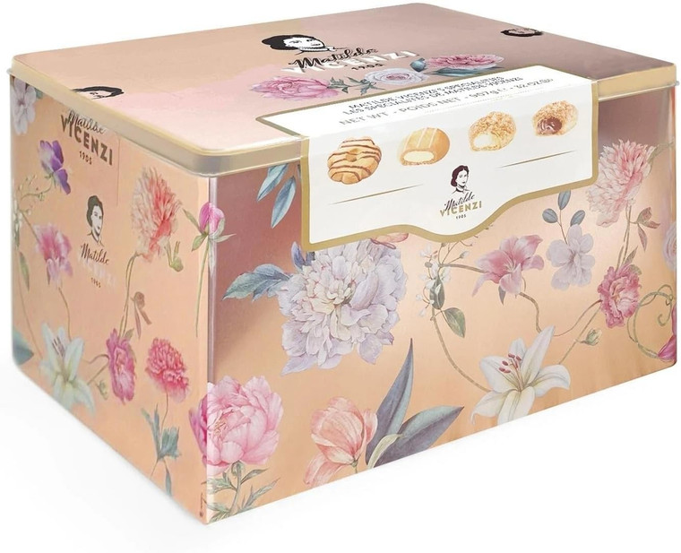 Matilde Italian Biscuit Verona Assortment Tin, 907g, Creme Pastries Biscuits Gift Tin Set Matilde Italian Biscuit Verona Assortment Tin, 907g, Creme Pastries Biscuits Gift Tin Set
