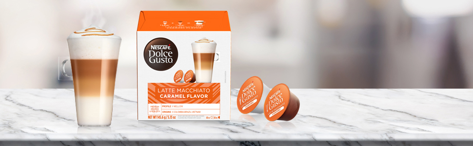 Dolce Gusto Latte Caramel Pods, Capsules