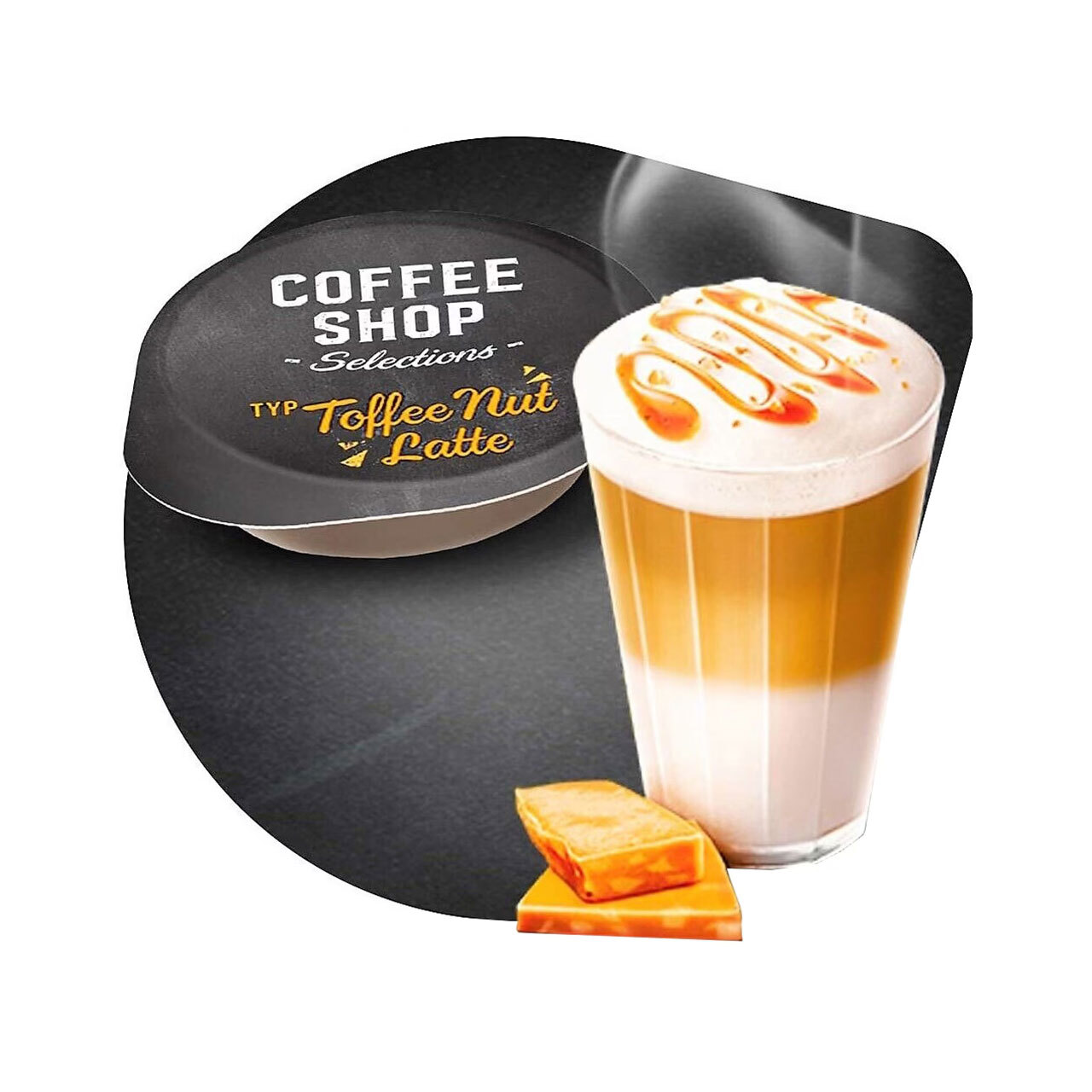 Tassimo Toffee Nut Latte, 16 T-Discs, 8 Drinks