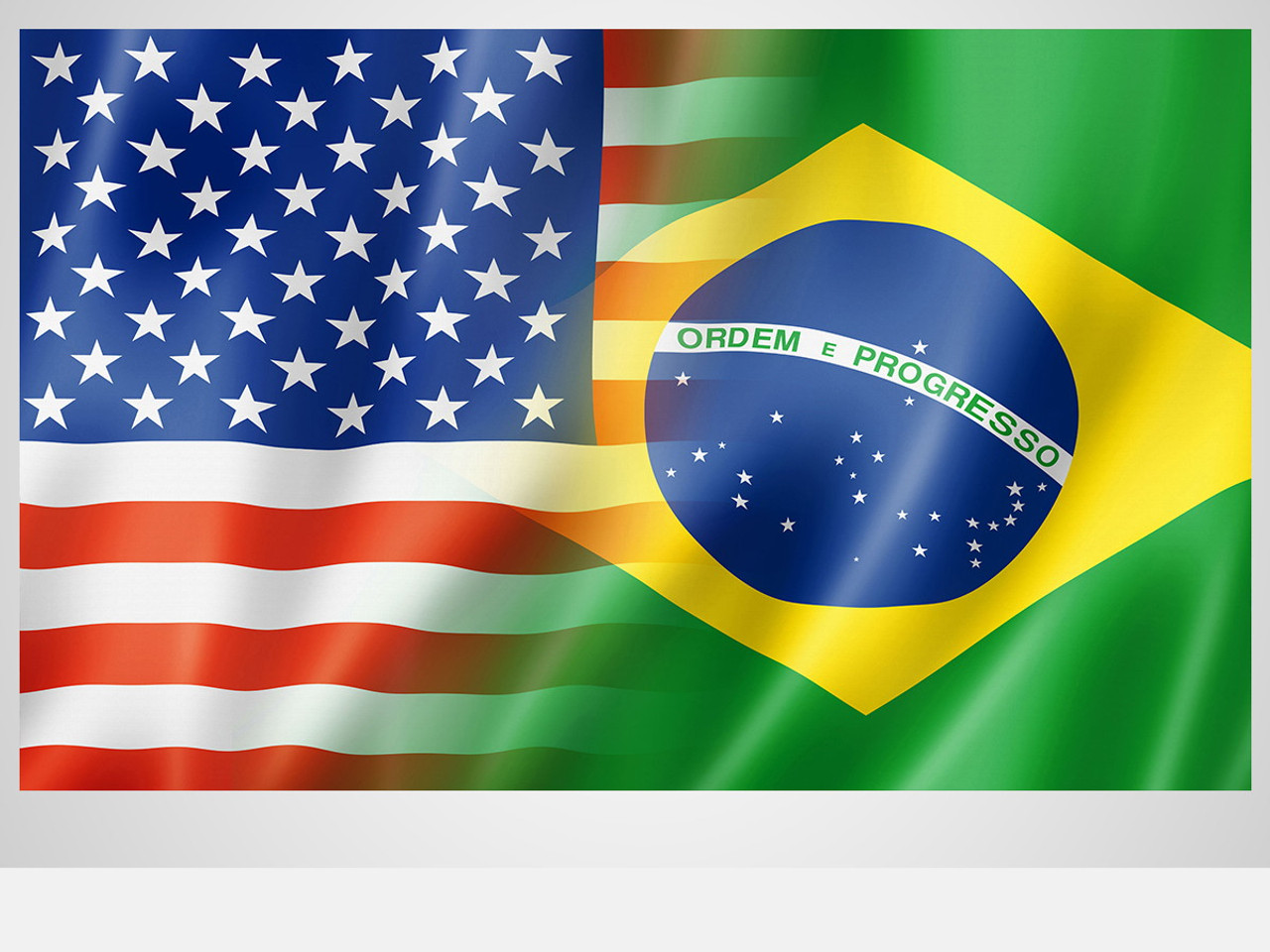 Bandeira Brasil e Estados Unidos