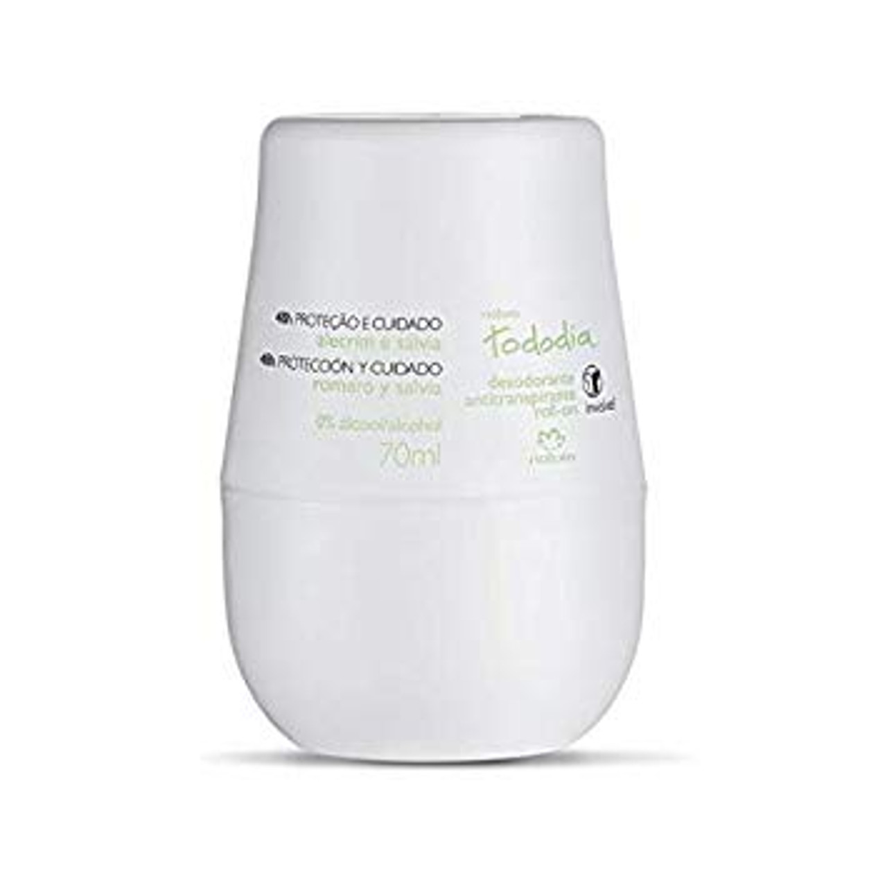 Desodorante Roll-on Invisivel Alecrim e Sálvia Tododia Natura - 70ml (0%  Álcool )